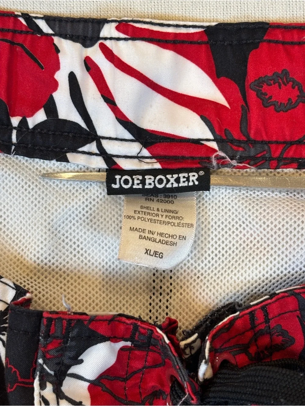 Joe Boxer Hawaiian Floral Board Shorts Swim Trunks Men’s XL tropical surf shorts